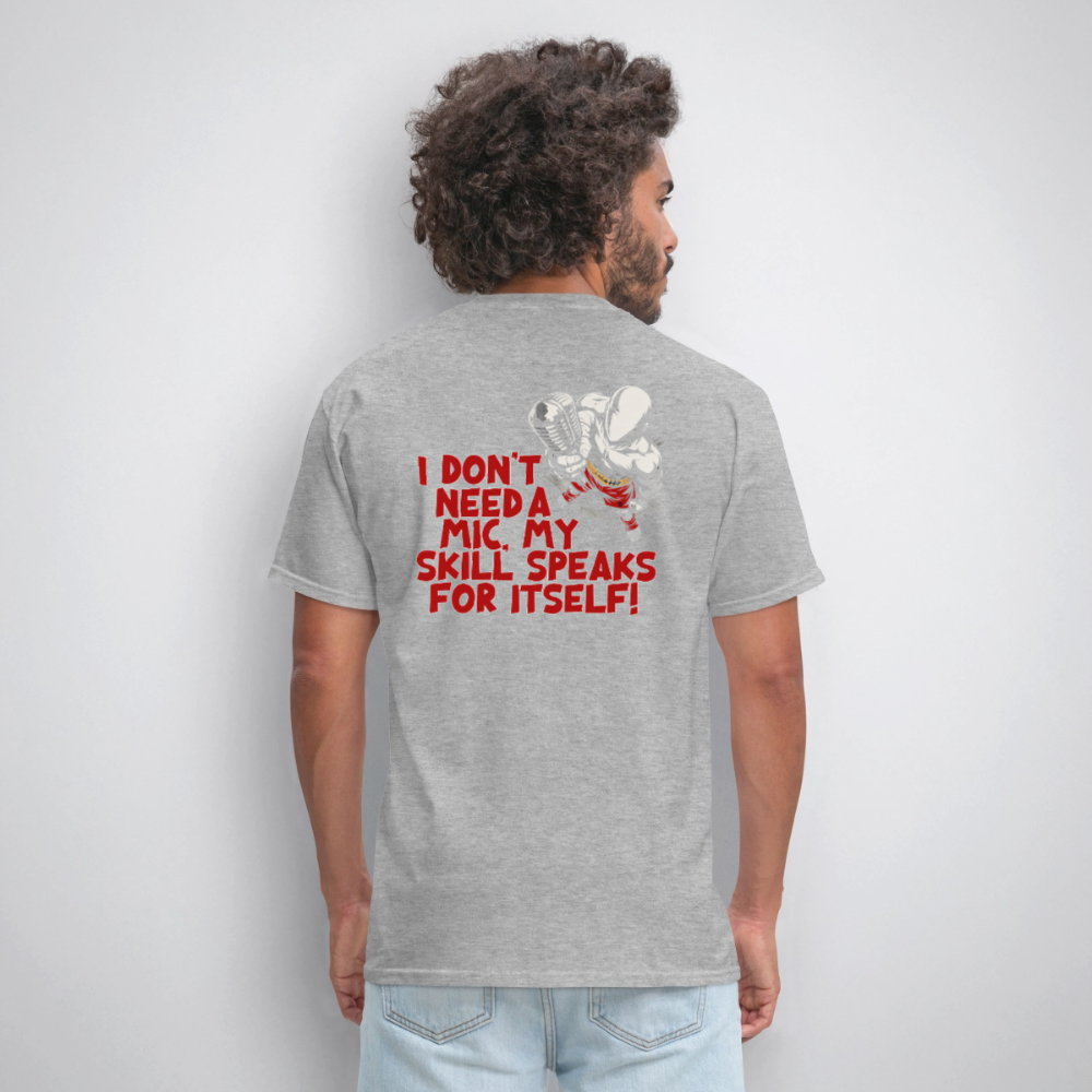 No Mic Needed Tee - heather gray