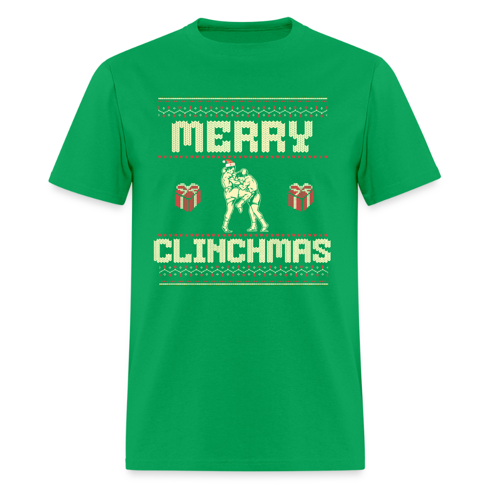 Merry Clinchmas – Muay Thai Holiday Tee - bright green