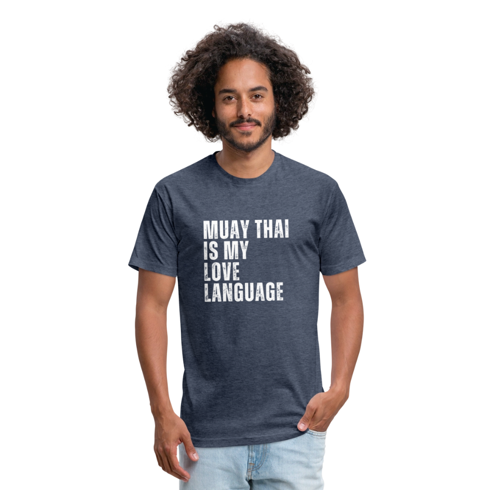 Muay Thai Is My Love Language tee - heather navy