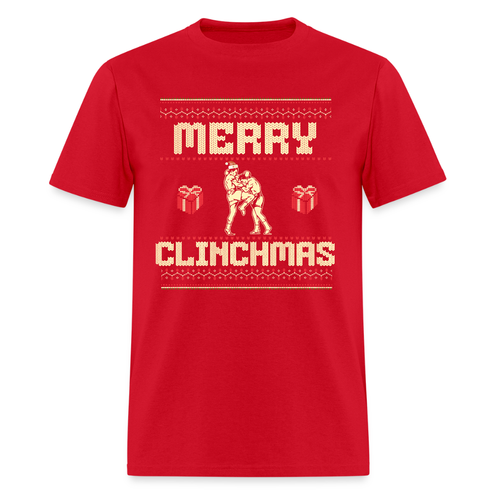 Merry Clinchmas – Muay Thai Holiday Tee - red