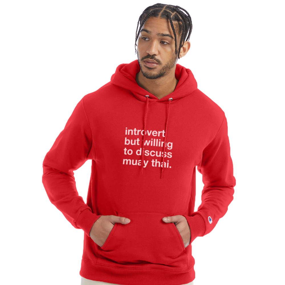 introvert muay thai Classic Hoodie - Scarlet