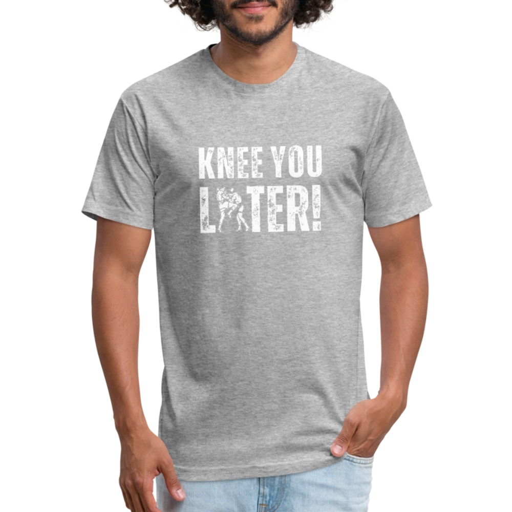 Knee You Later tee - heather gray
