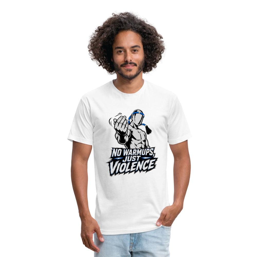 No Warmups, Just Violence T-Shirt - white