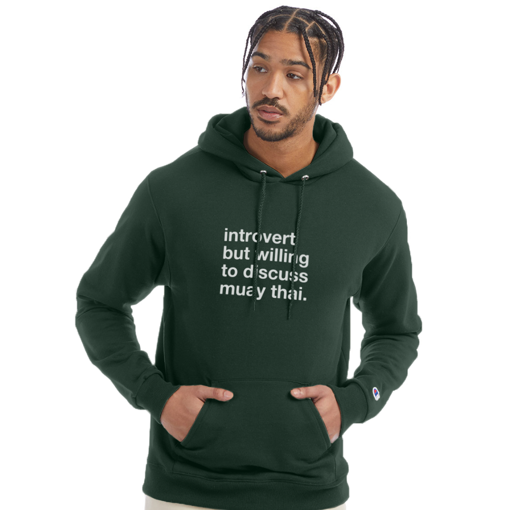 introvert muay thai Classic Hoodie - Dark Green