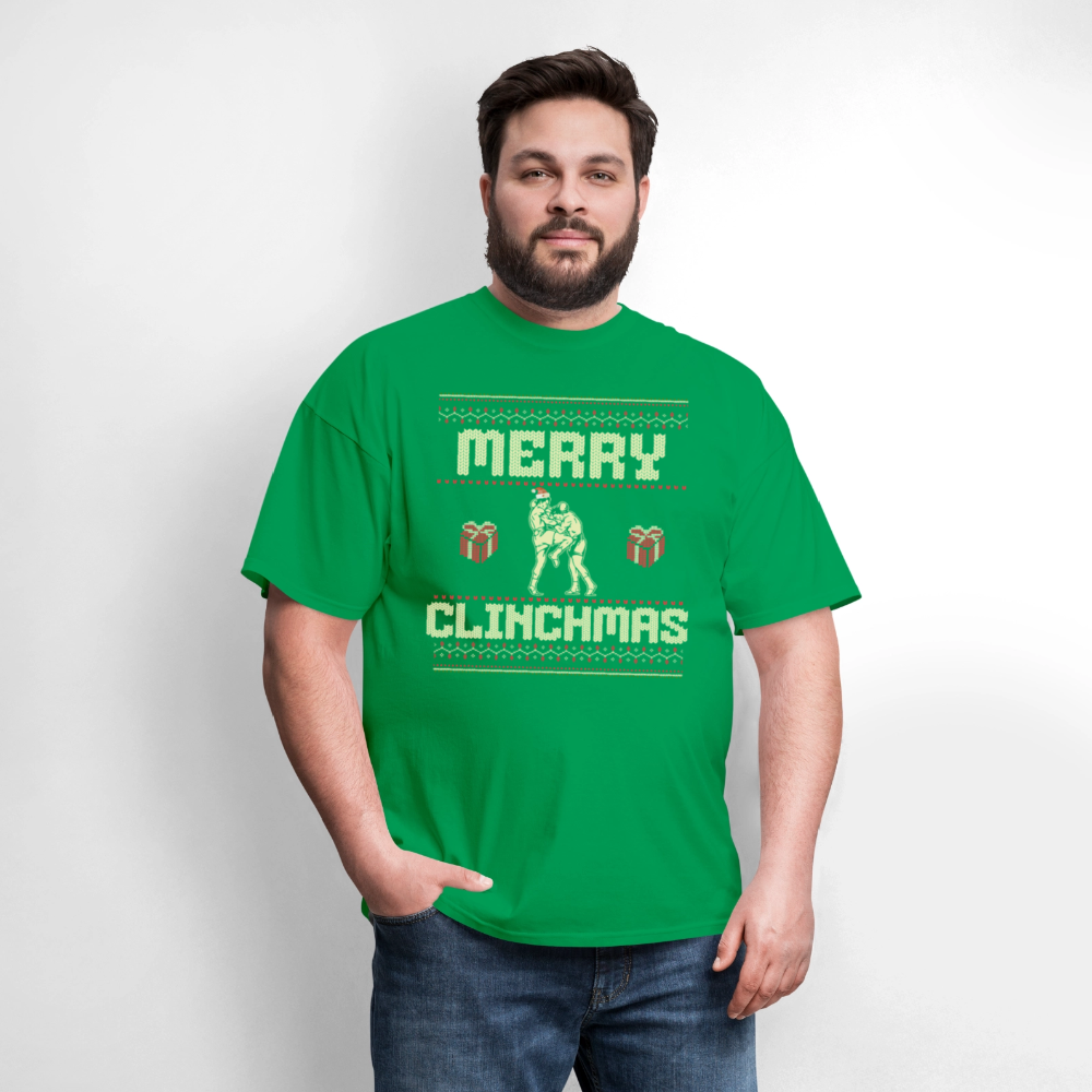 Merry Clinchmas – Muay Thai Holiday Tee - bright green