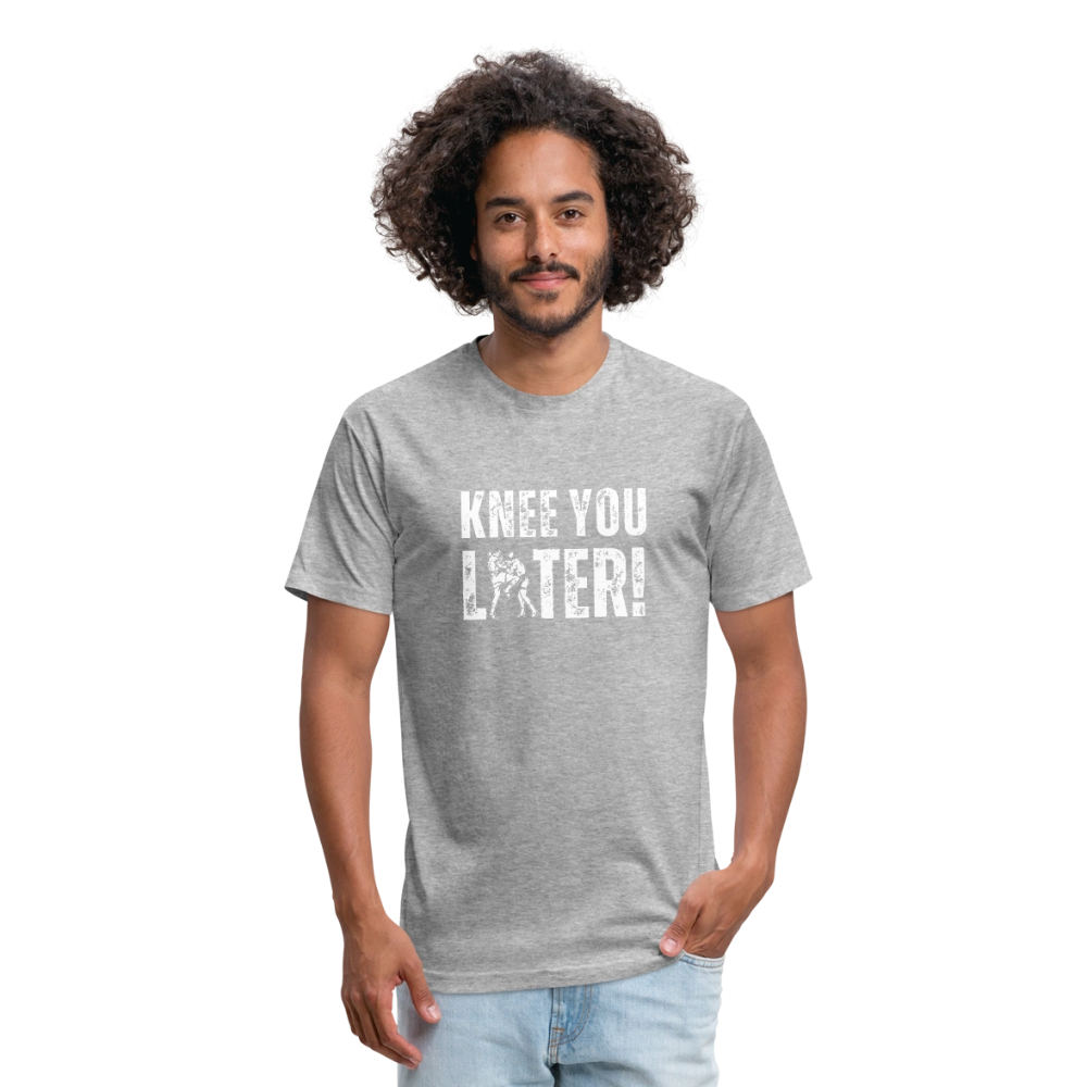 Knee You Later tee - heather gray