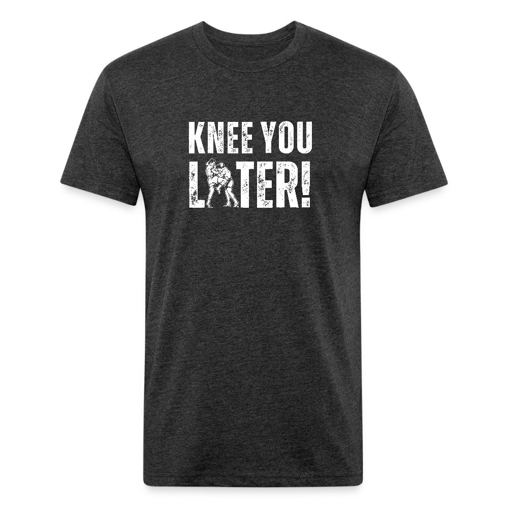 Knee You Later tee - heather black