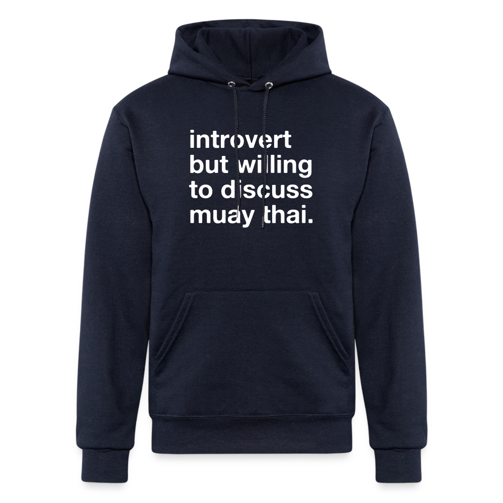 introvert muay thai Classic Hoodie - navy
