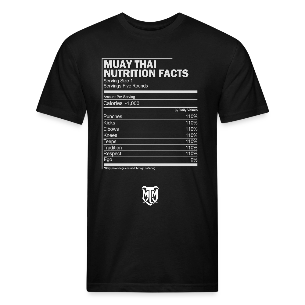Muay Thai Nutrition Facts Tee - black