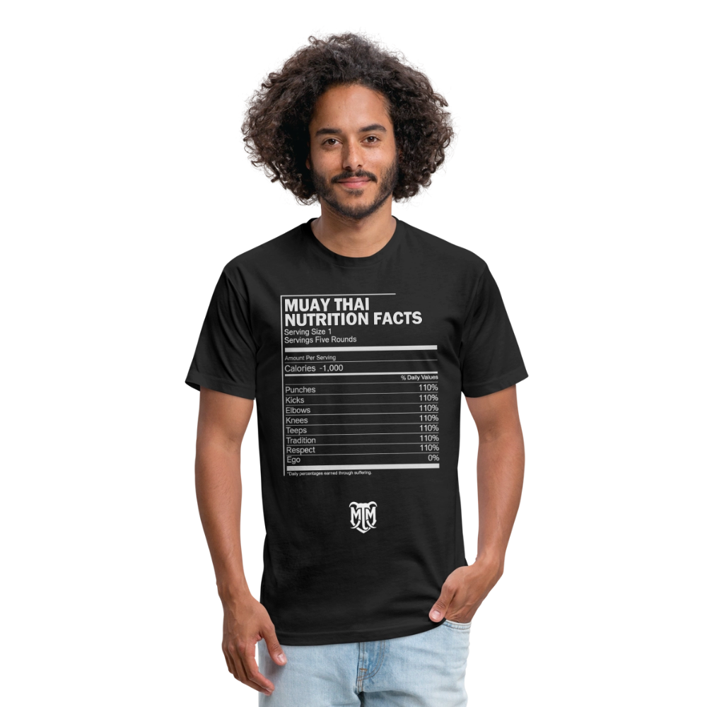 Muay Thai Nutrition Facts Tee - black