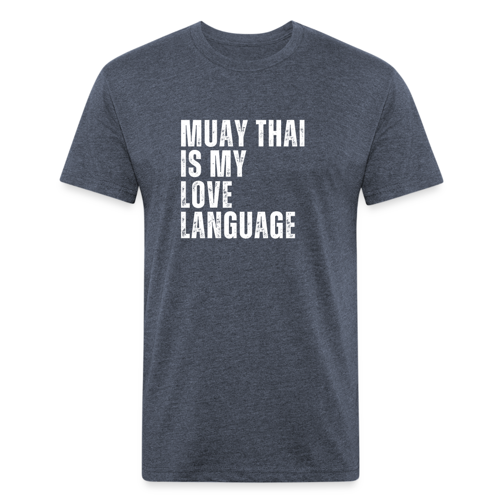 Muay Thai Is My Love Language tee - heather navy