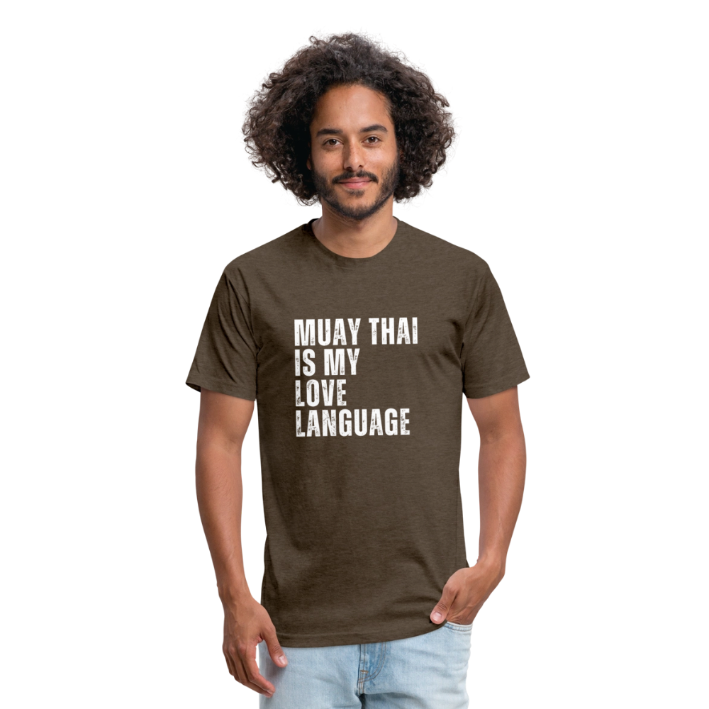 Muay Thai Is My Love Language tee - heather espresso