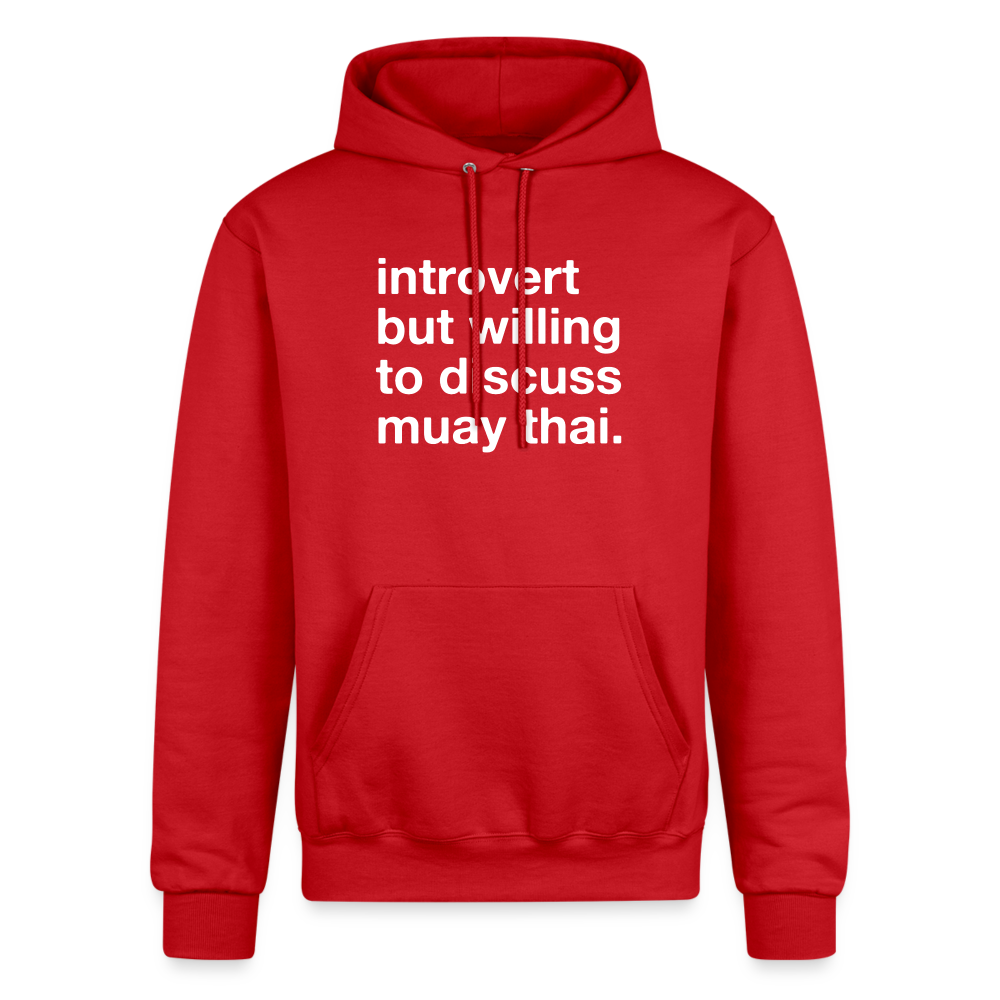 introvert muay thai Classic Hoodie - Scarlet