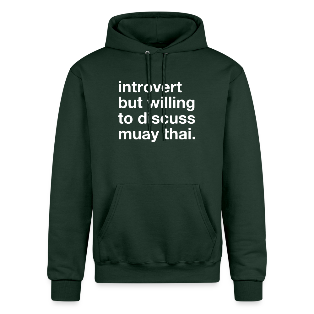 introvert muay thai Classic Hoodie - Dark Green