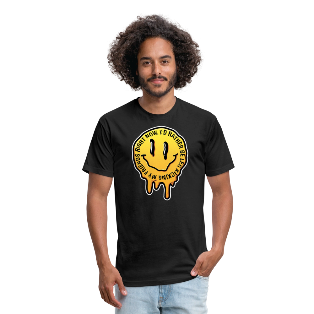 I'd rather be legkicking my friends smiley shirt - black