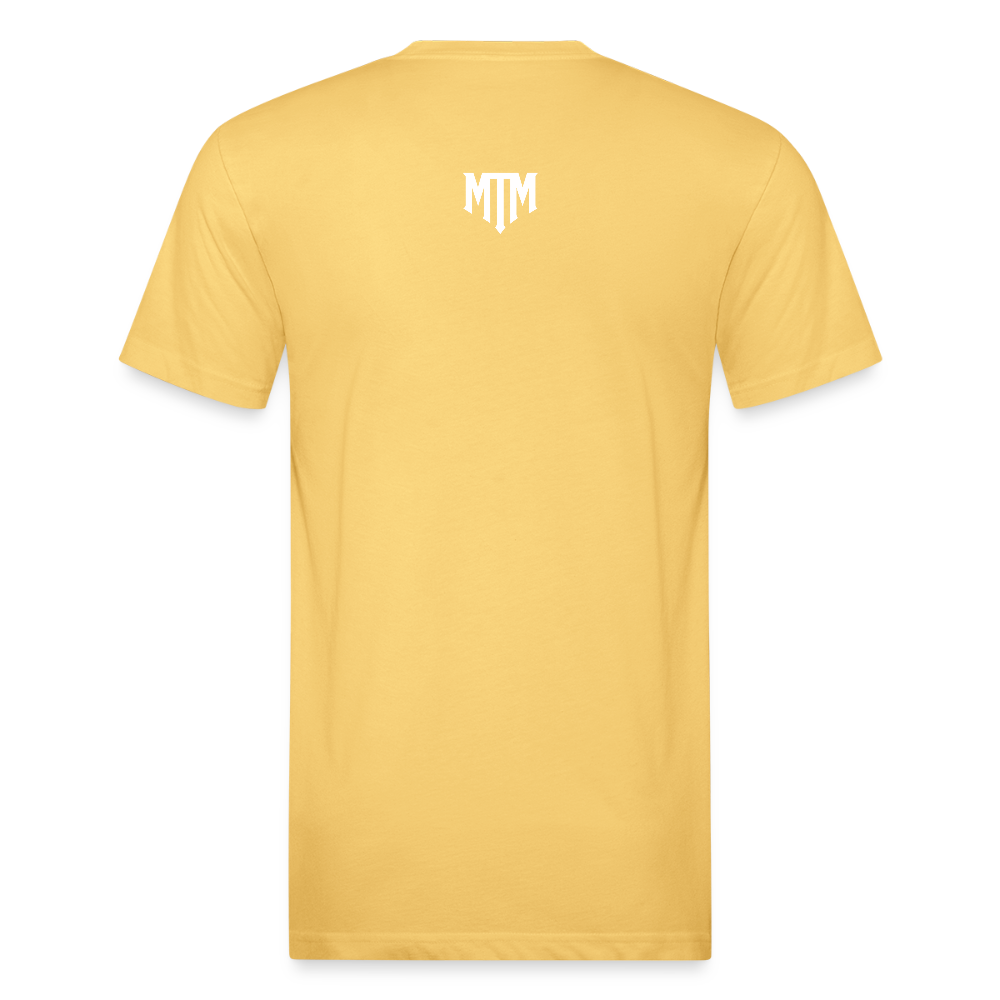 I Identify as a Threat – Pronouns: Try/Me | tee - pastel yellow