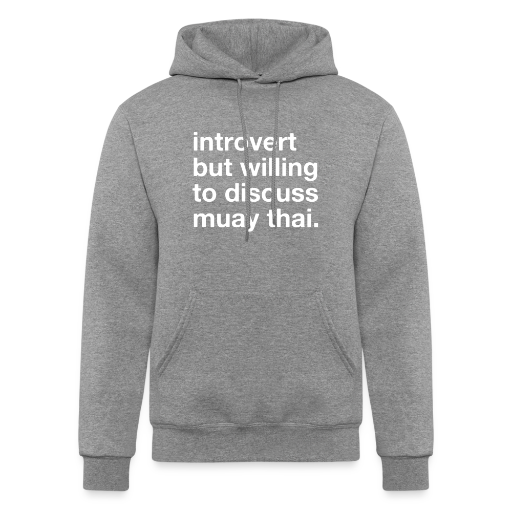 introvert muay thai Classic Hoodie - heather gray