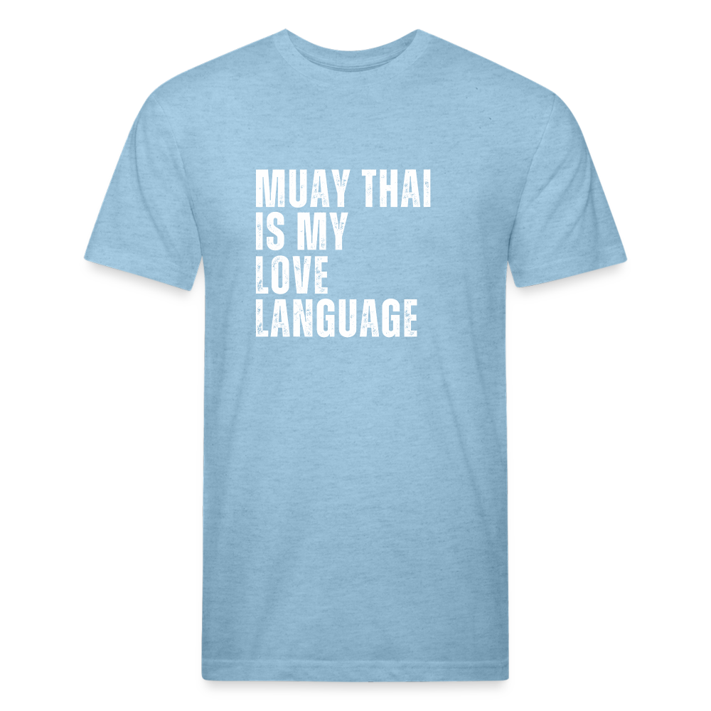 Muay Thai Is My Love Language tee - heather blue