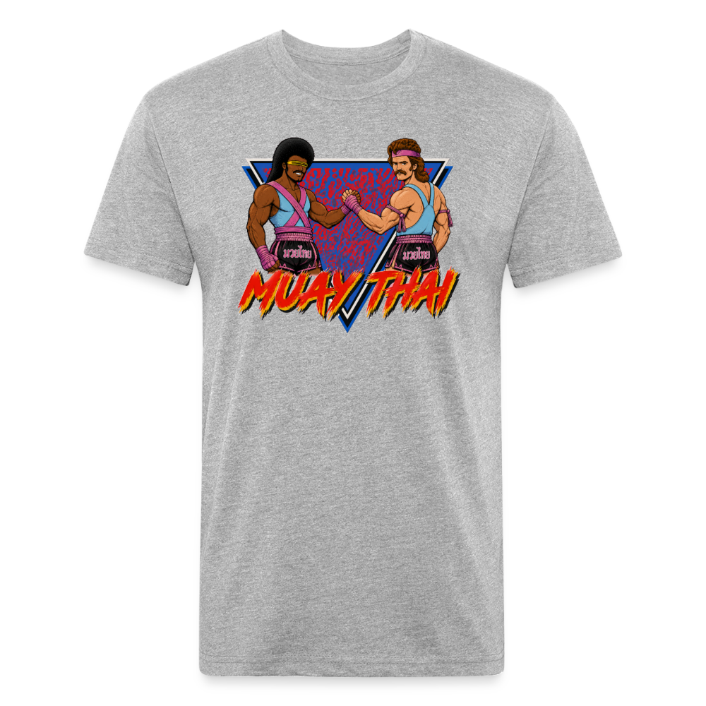 Retro Warriors Muay Thai Tee - heather gray