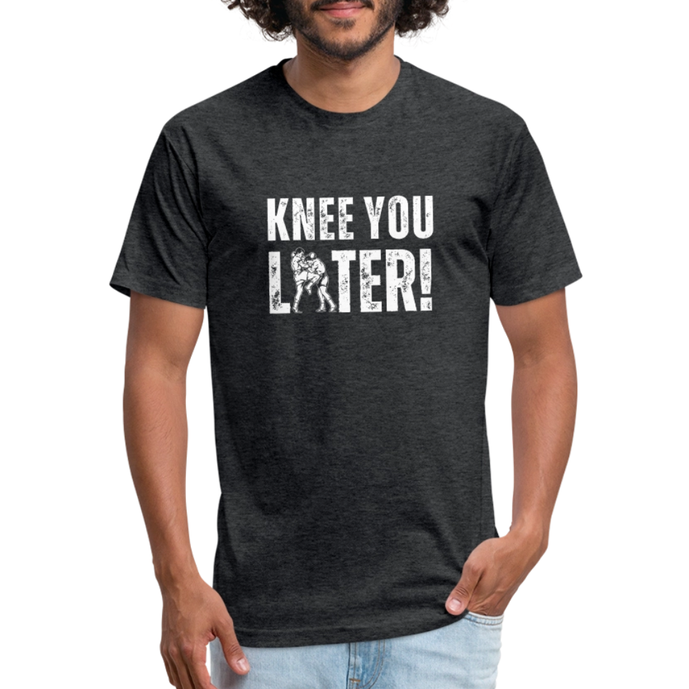 Knee You Later tee - heather black