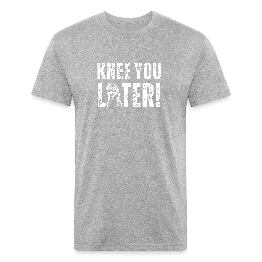 Knee You Later tee - heather gray