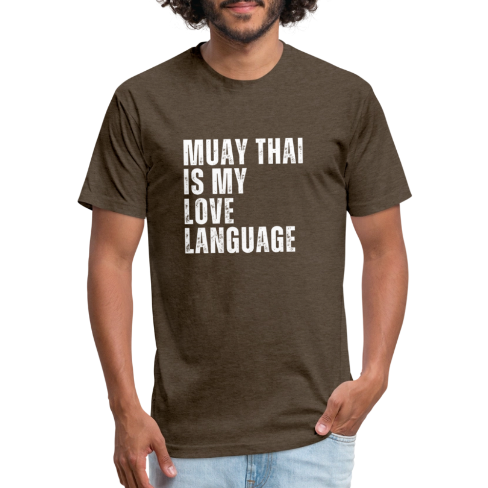 Muay Thai Is My Love Language tee - heather espresso