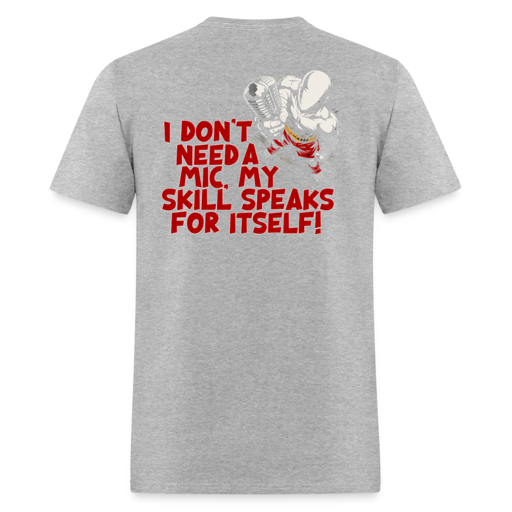 No Mic Needed Tee - heather gray