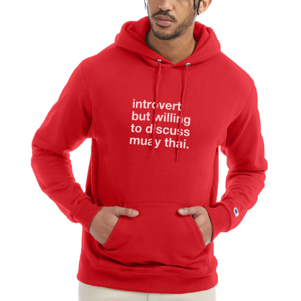 introvert muay thai Classic Hoodie - Scarlet