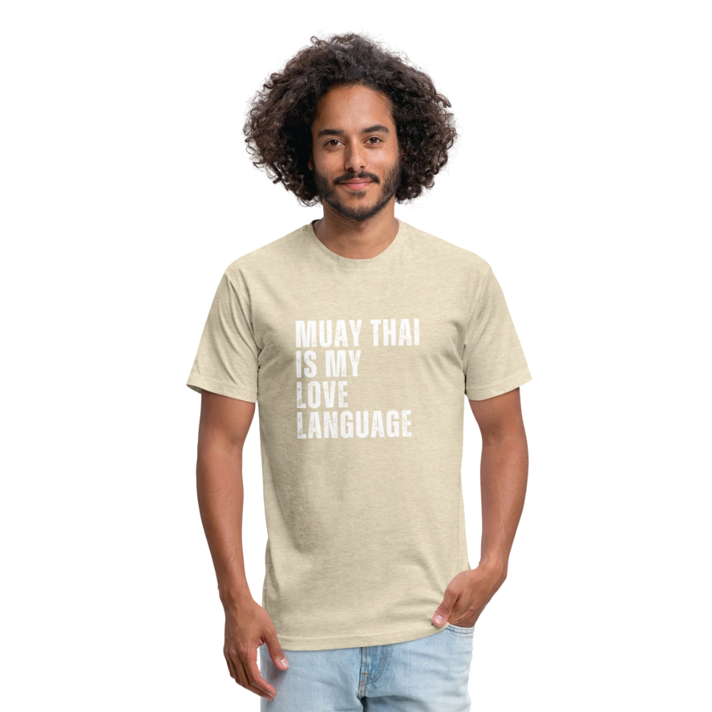 Muay Thai Is My Love Language tee - heather cream
