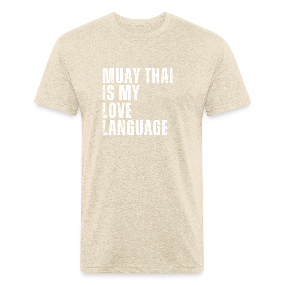 Muay Thai Is My Love Language tee - heather cream