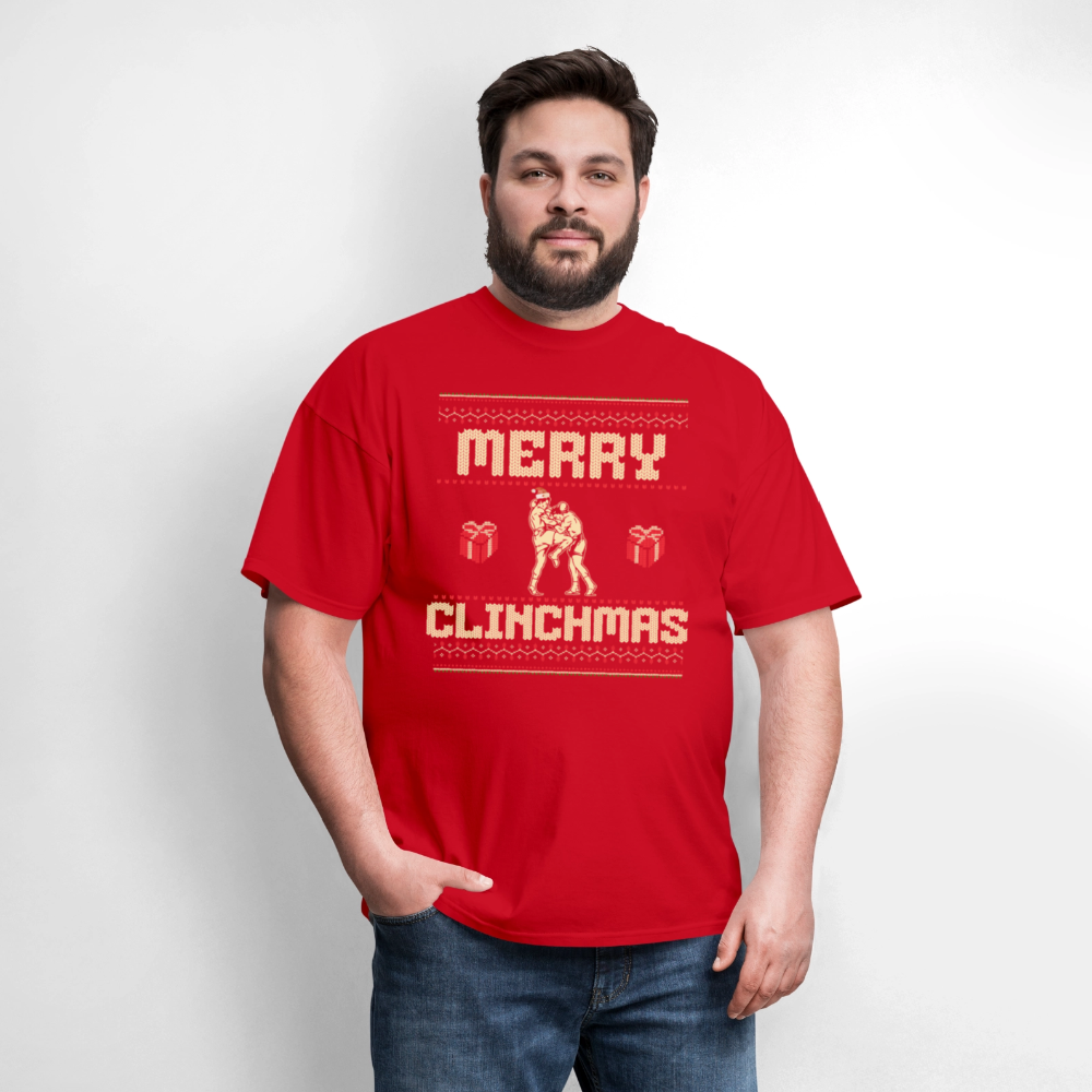 Merry Clinchmas – Muay Thai Holiday Tee - red