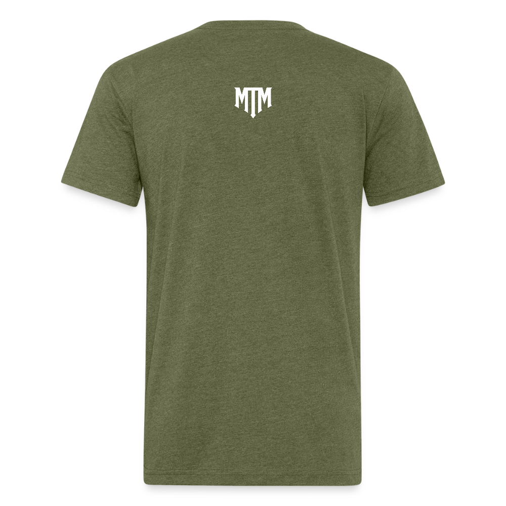 I Identify as a Threat – Pronouns: Try/Me | tee - heather military green