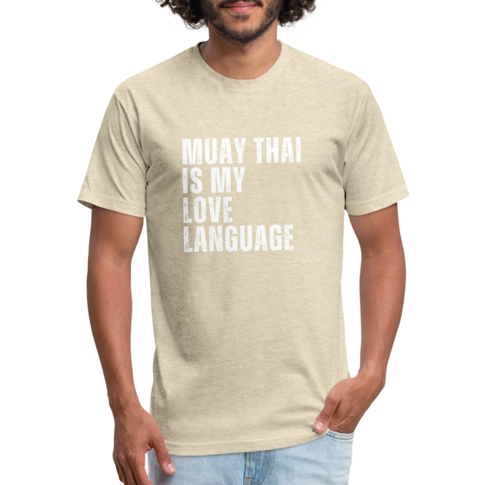 Muay Thai Is My Love Language tee - heather cream