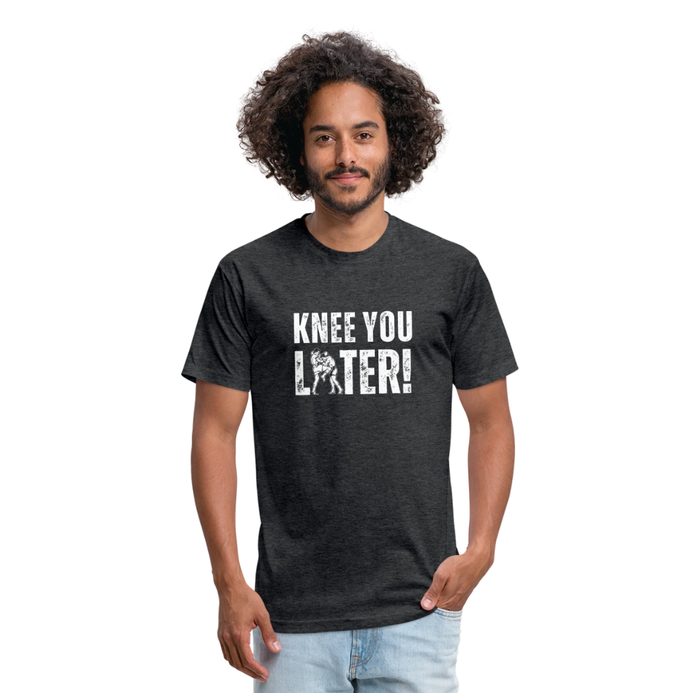 Knee You Later tee - heather black