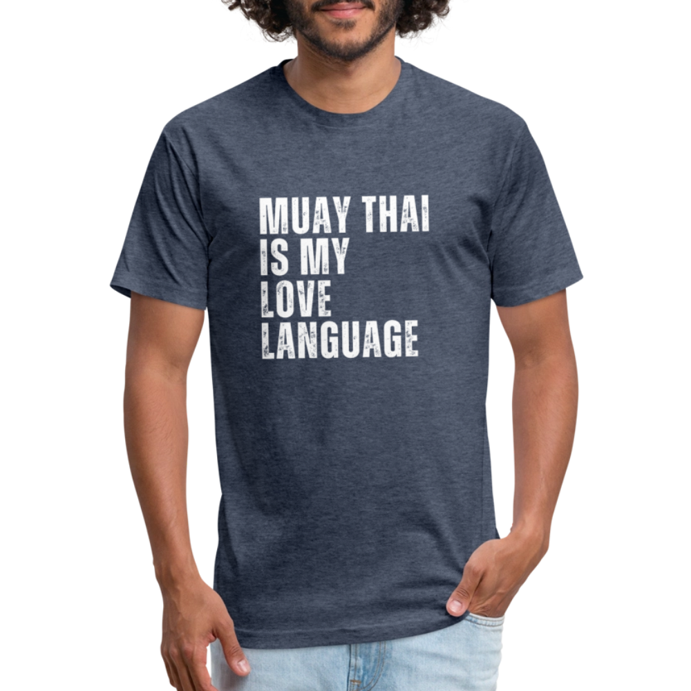 Muay Thai Is My Love Language tee - heather navy