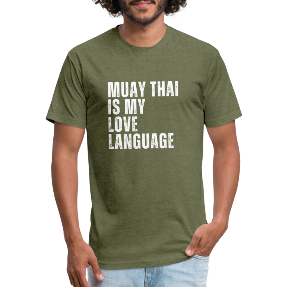 Muay Thai Is My Love Language tee - heather military green