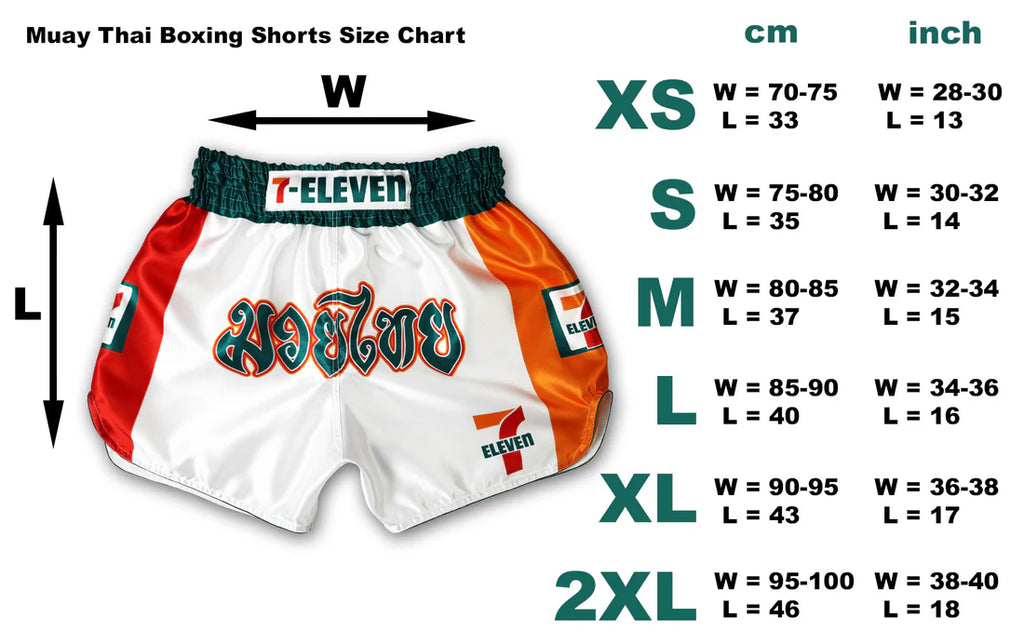7-Eleven Style Muay Thai Shorts