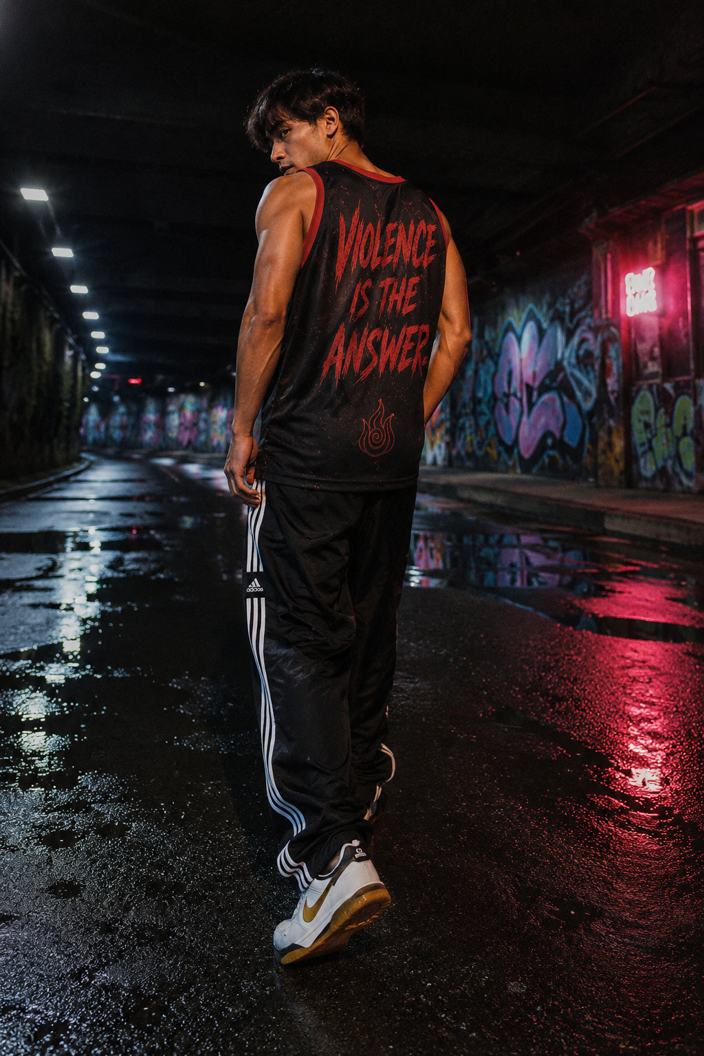 Fire Nation Muay Thai Tank Top – Violence Is The Answer Fighter Jersey