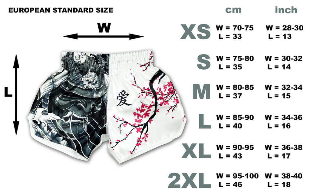 Cherry Blossom Samurai Muay Thai Shorts