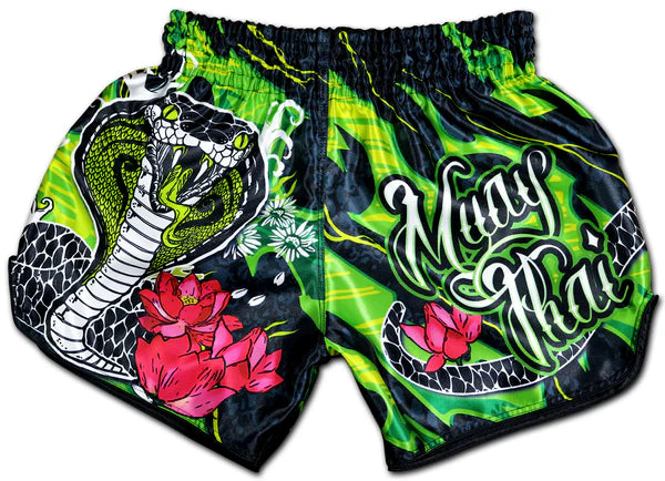 Black Cobra Muay Thai Boxing Shorts