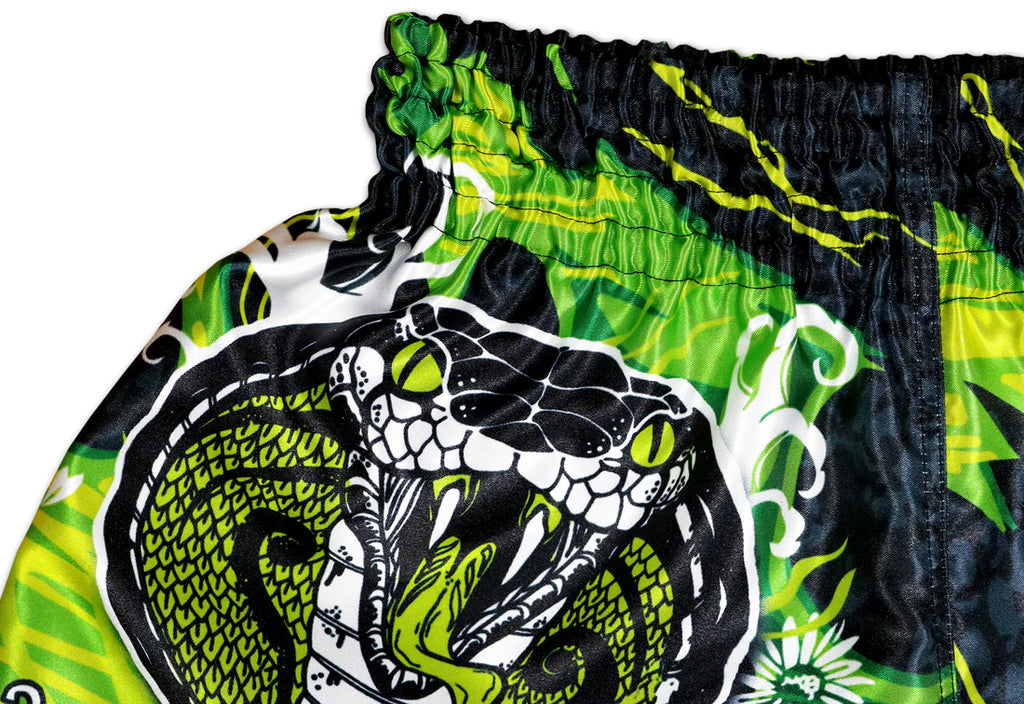 Black Cobra Muay Thai Boxing Shorts