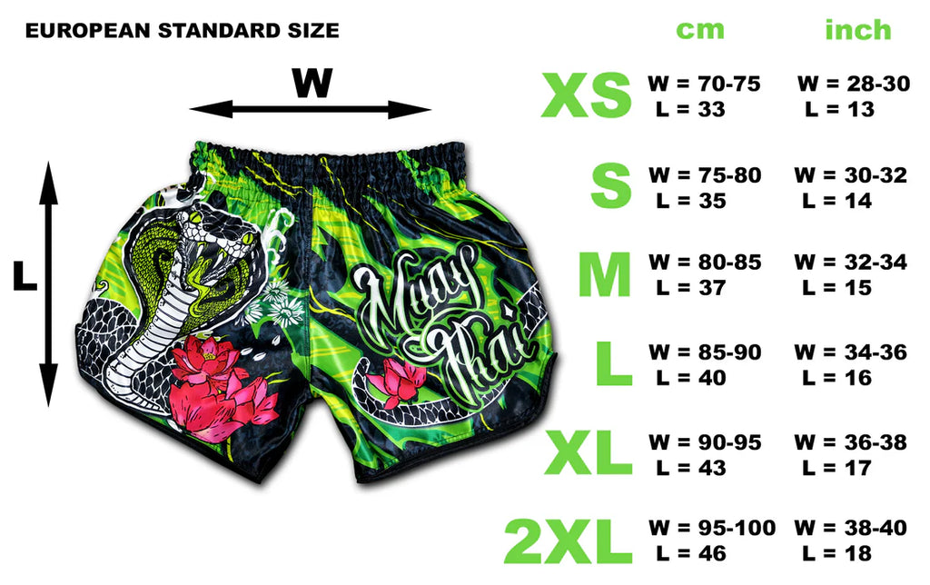 Black Cobra Muay Thai Boxing Shorts