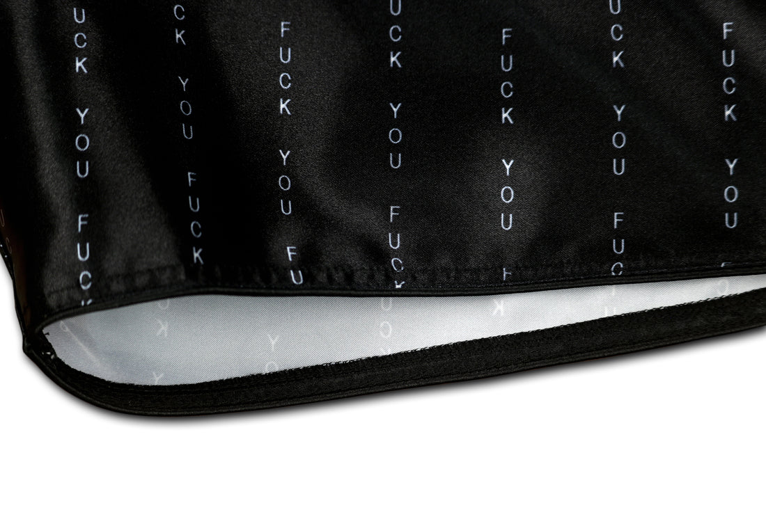 F*CK YOU Pinstripe Muay Thai Boxing Shorts