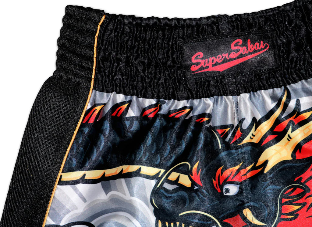 Elegant Irezumi Dragon Muay Thai Shorts - Unleash the Dragon Spirit