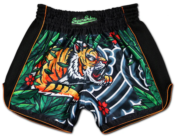 Elegant Irezumi Tiger Muay Thai Shorts