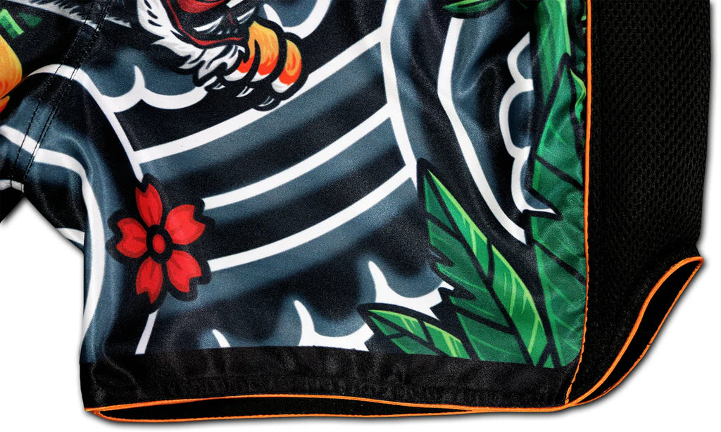 Elegant Irezumi Tiger Muay Thai Shorts