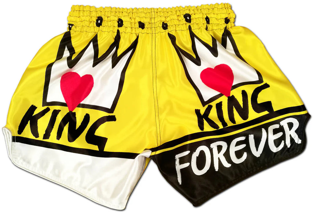 KING Forever Men's Fight Shorts / Boxing Trunks (Original Yellow)