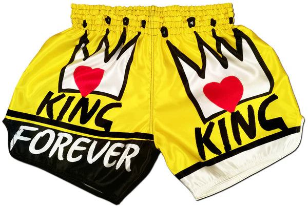 KING Forever Men's Fight Shorts / Boxing Trunks (Original Yellow)