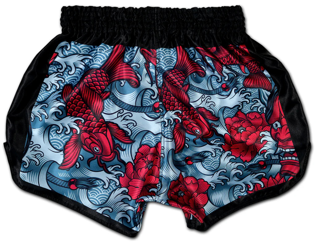 Oni Mask 鬼 Devil's Koi - Muay Thai Boxing Shorts