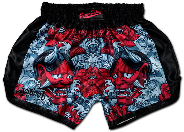 Oni Mask 鬼 Devil's Koi - Muay Thai Boxing Shorts